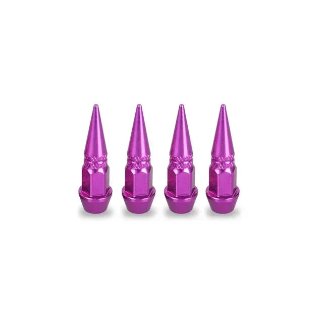 Car Universal NEW 4pcs Bullet Head Screws Valve Caps Personalized Modifications Pointed Valve Tips Bicycle and Motorcycle Tires