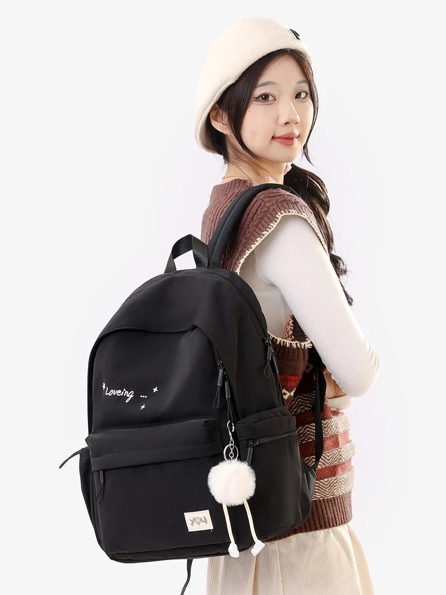 2026 Female Fashion Men High Capacity Waterproof College Backpack Trendy Women Laptop School Bags Cute Girl Travel Book Bag