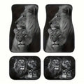 4pcs Car Floor Mat Cool Lion Printed Car Mat Full Set General Motors Mat SUV Truck Non-Slip Car Mat,Suitable for Cars, SUVS