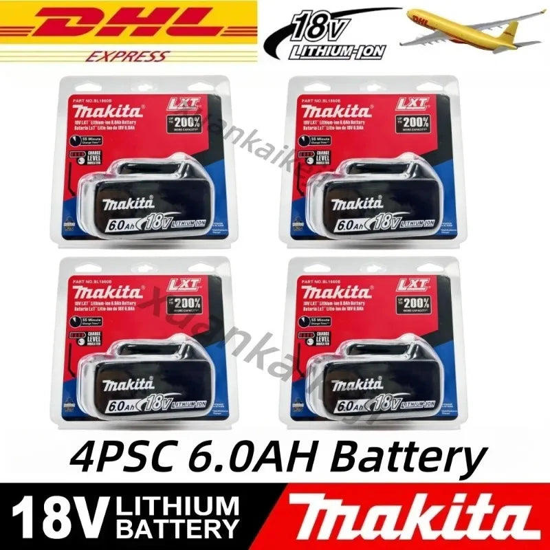 100% Genuine 18V Makita 6Ah Makita Battery BL1840 BL1830B BL1850B  Replacement Lithium Battery