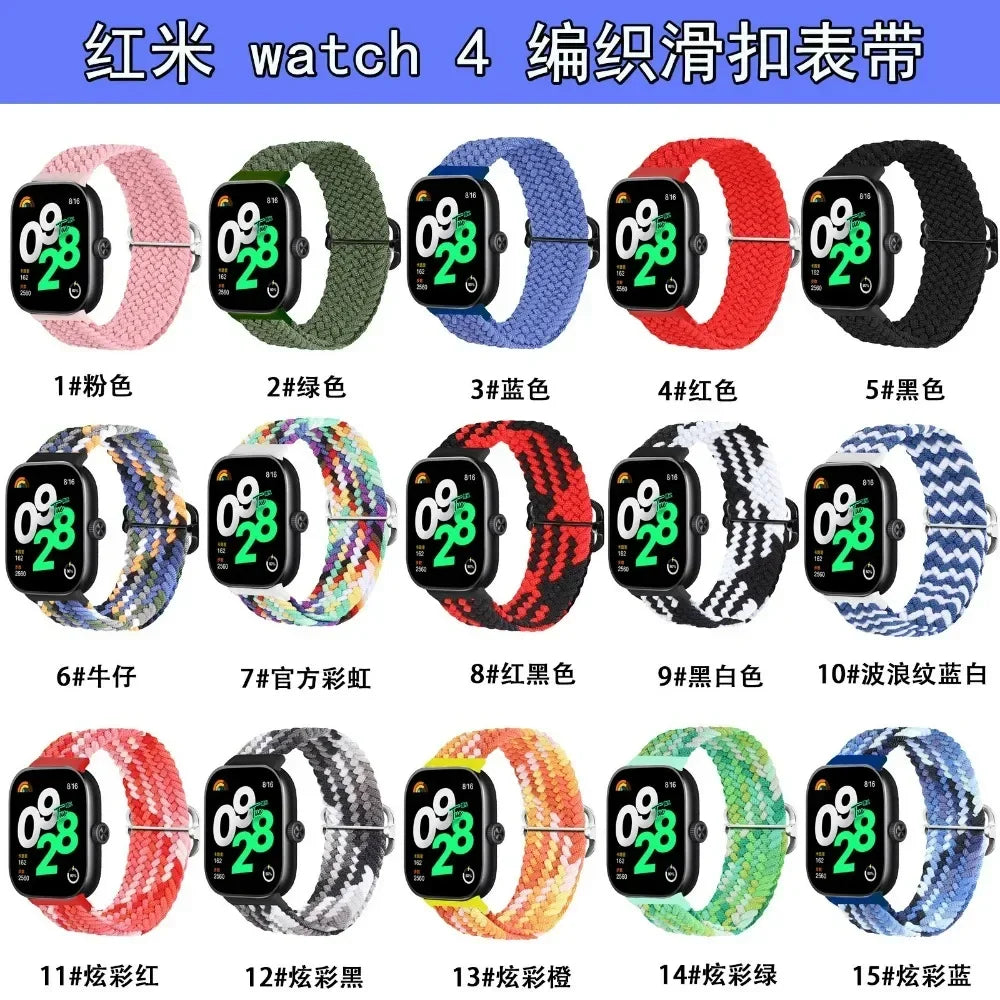 Nylon Strap for Xiaomi Redmi Watch 4/5/6 Adjustable Wristband Sport Watchband for Mi band 9 Pro/Mi Band 8 Pro Belt Accessories