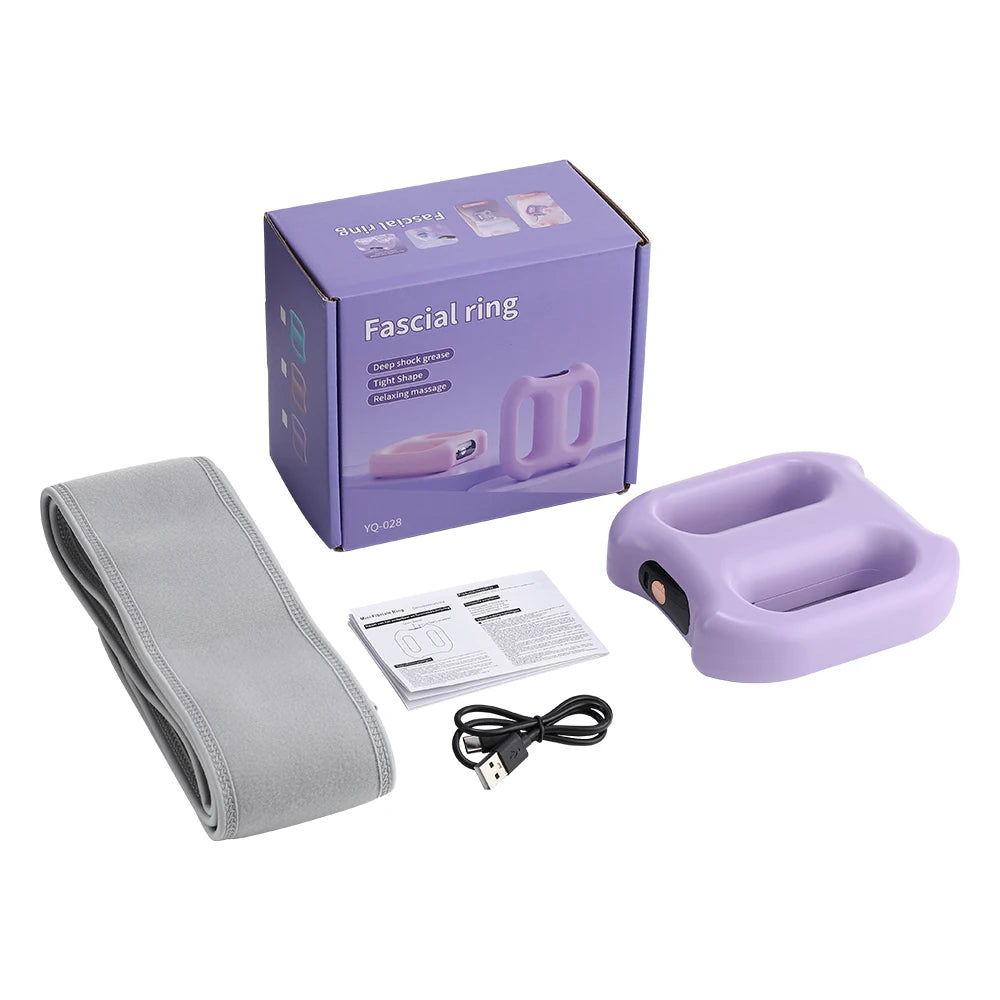 Electric Full-Body Fascia Ring Portable Vibration Fascia Massager Fat Burning Body Weight Loss Deep Tissue Muscle Relief & Relax