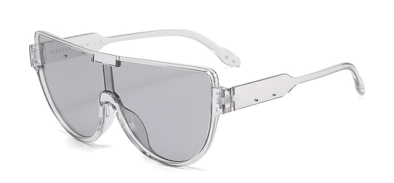 Vintage Semi-round Sunglasses Women Fashion Monoblock Outdoor Goggle Shades Trending New Design UV400 Eyewear
