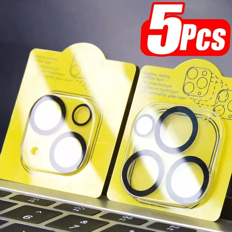 1-5 pieces tempered glass for iPhone 17 16 15 14 13 Pro Max Plus Mini camera lens protector black circle screen protector lens f