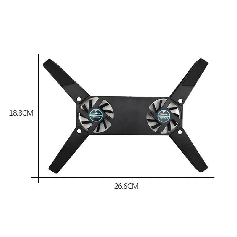Foldable Cooling Pad for Laptop with Double Fans USB Powered Laptop Stand Cooler for 7-15 Inch Notebook PC LCD Display Holder
