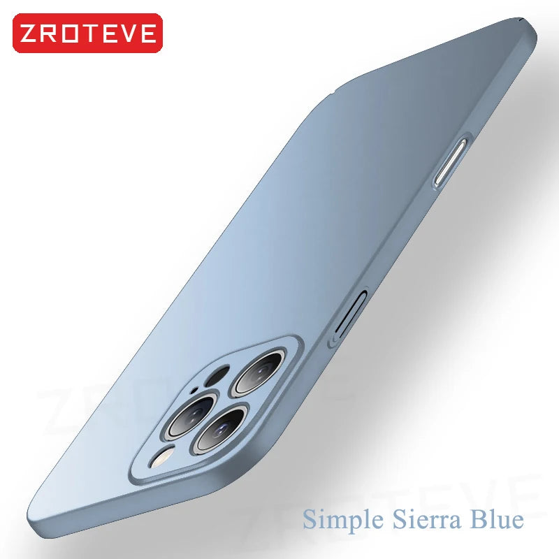 For iPhone 18 17 16 Pro Max 17e 16e 15 14 Plus 13 Mini Case ZROTEVE Ultra Slim Matte Hard PC Cover For IPhone17 Air Phone Case