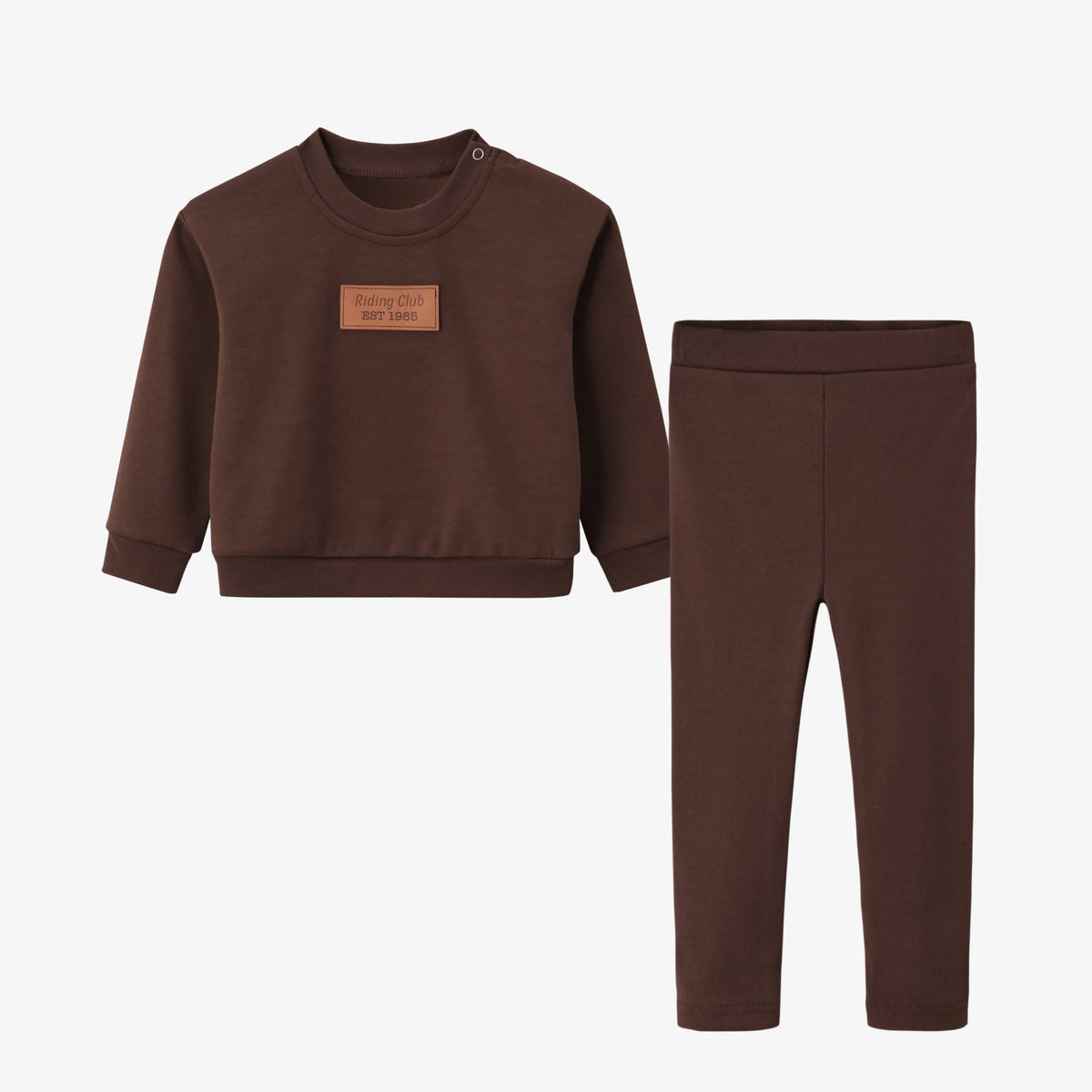 (Ship out in 1 day)AS AW26 Saddle collection Brown Corduroy + Rugby sweatshirt Print corduroy family matching girls boys clothes