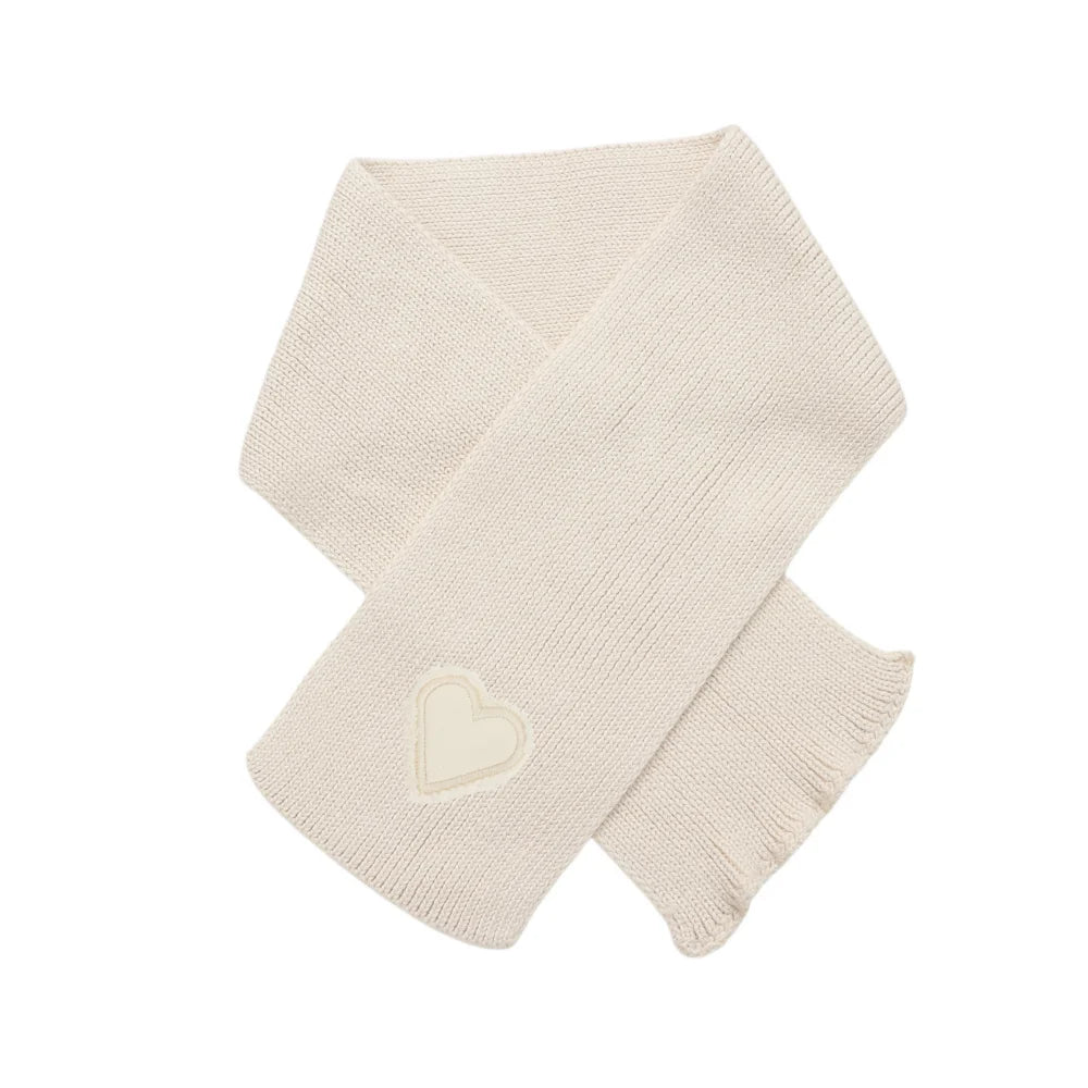 Winter Cotton Knitted Beanies Leather Heart Outdoor Hat Children Hats Personality Table hats girl hat boy hat