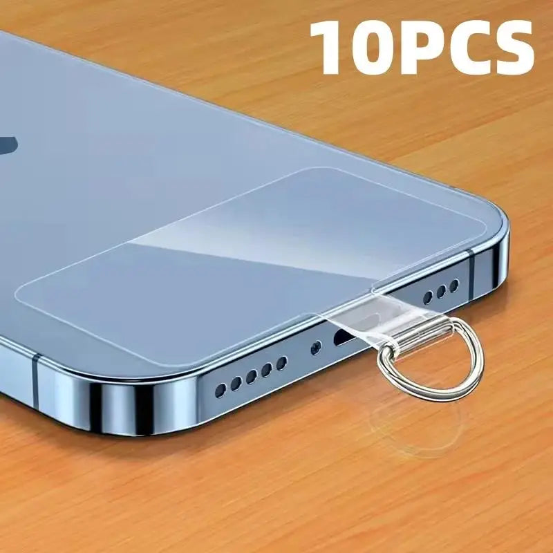 1-20PCS Universal Mobile Phone Anti-lost Lanyard Card Gasket Transparent Tpu Detachable Phone Hanging Cord Strap Patch Tether