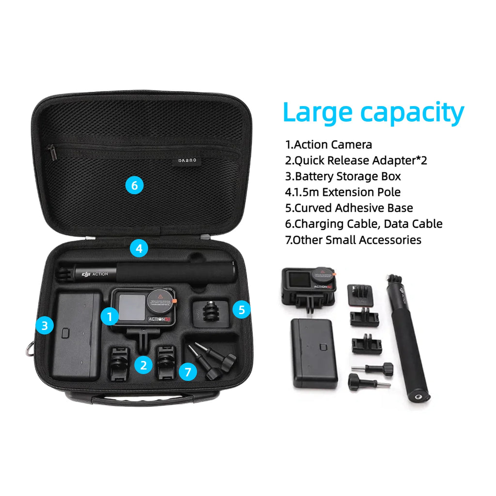 For DJI Osmo Action 5 Pro Action 4 3 Storage Bag Sports Camera Shoulder Protection Bag Portable Travel Prevention Handbag Box