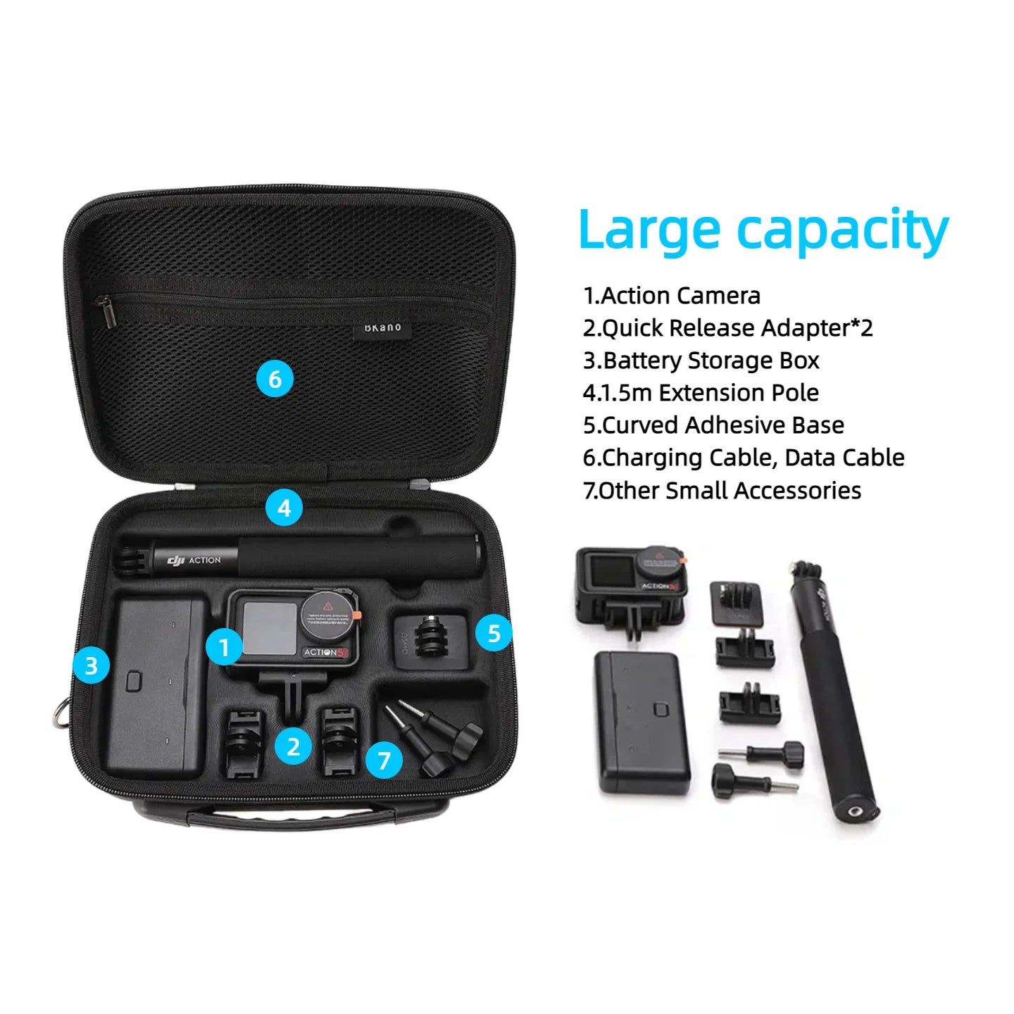 For DJI Osmo Action 5 Pro Action 4 3 Storage Bag Sports Camera Shoulder Protection Bag Portable Travel Prevention Handbag Box