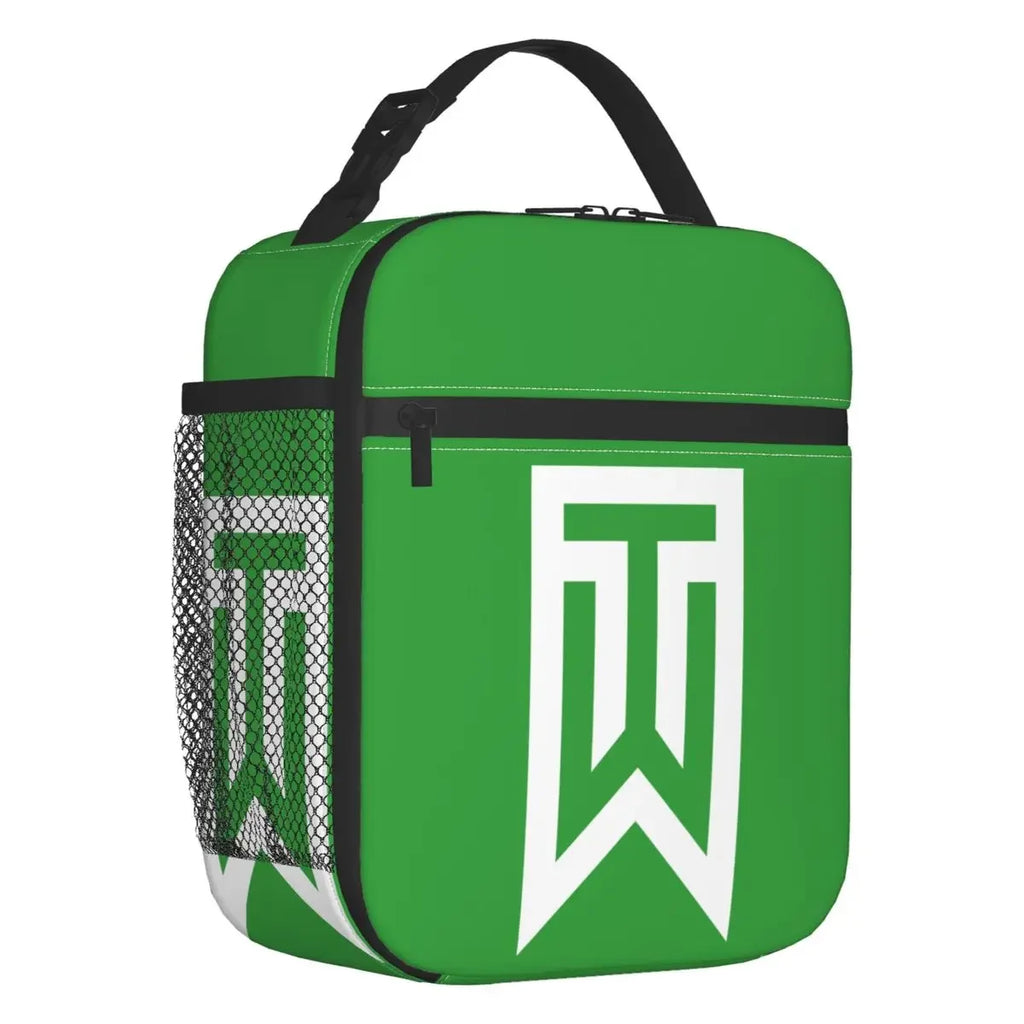 Custom Golf Logo Reusable Lunch Bag Warm Cooler Insulated Lunch Box with Pocket for Men Women Student School Trip Picnic