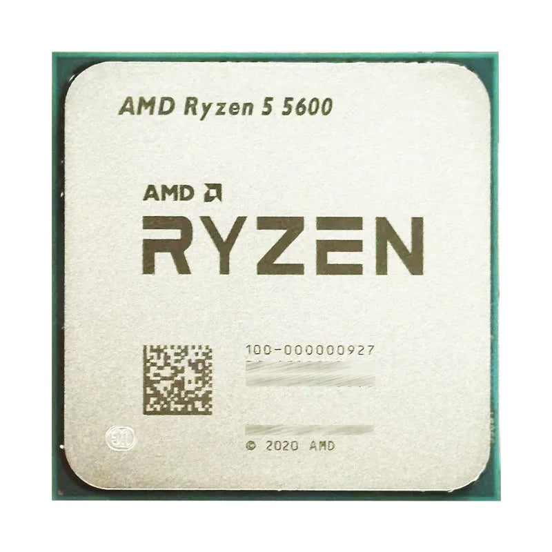 AMD R5 5600 CPU Ryzen 5 5600 3.5 GHz 6-Core 12-Thread 7NM L3=32M 100-000000927 Socket AM4 New but no fan