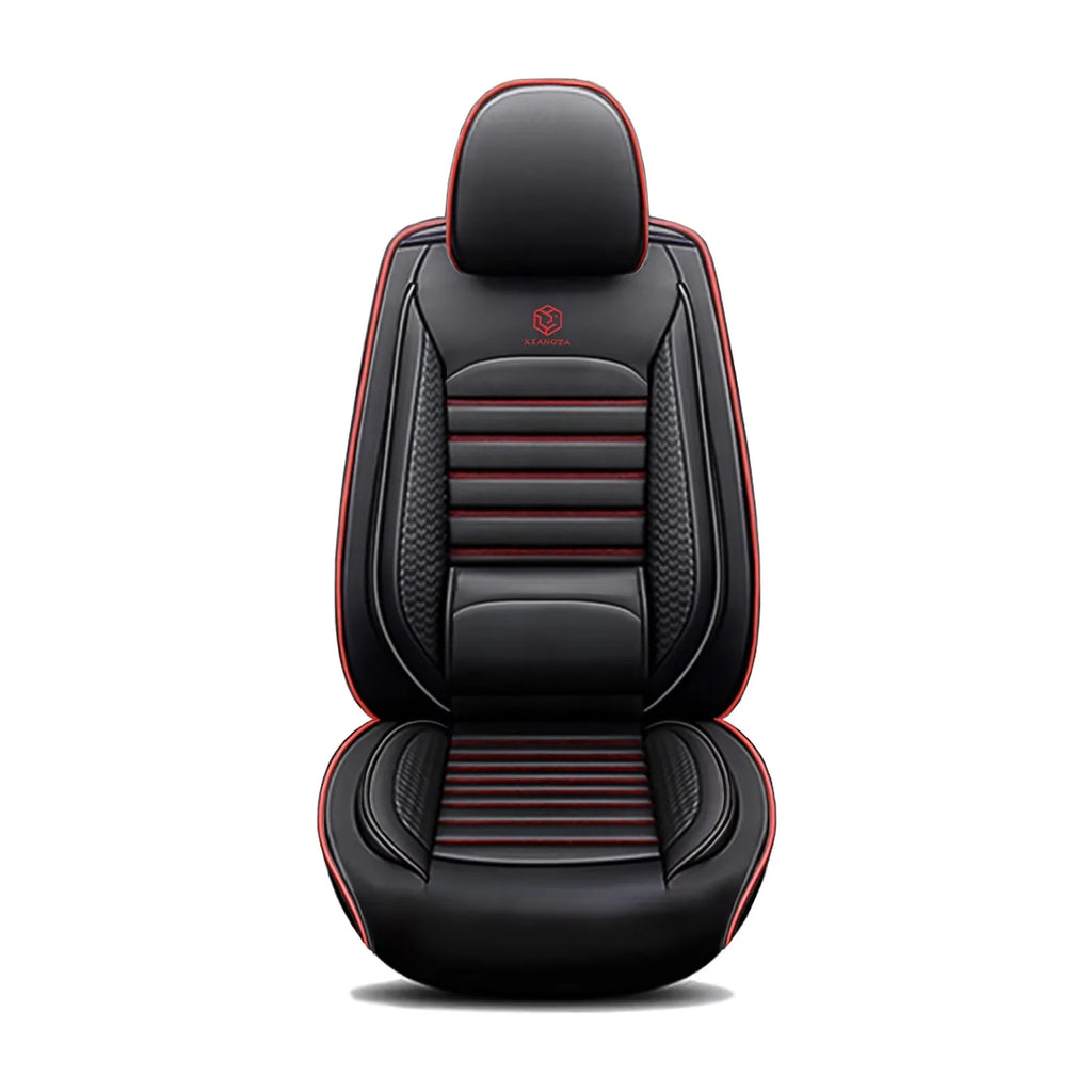Universal Leather Car Seat Covers for SUVs  Sedans Trucks Breathable Elegant Easy-Clean Comfortable Fit Airbag Port Waterproof