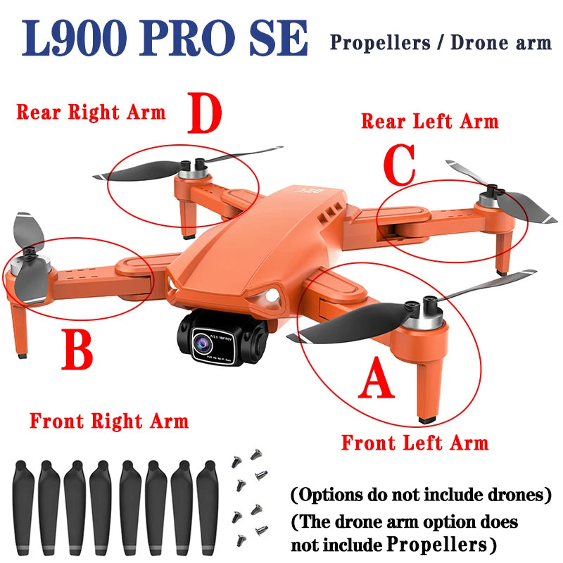 L900 Pro SE Mini Drone Original Propellers Spare Part for L900 Pro SE Paddles Drone Arm Replacement Accessories