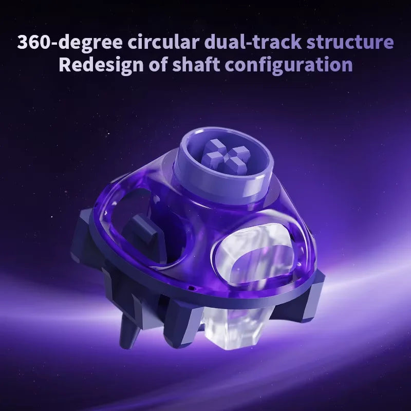 UFO Magnetic Switch 360° dual rail design RT0.001mm 40gf Magnetic keyboard Switches Hall Effect Fine lubrication Gaming Switch