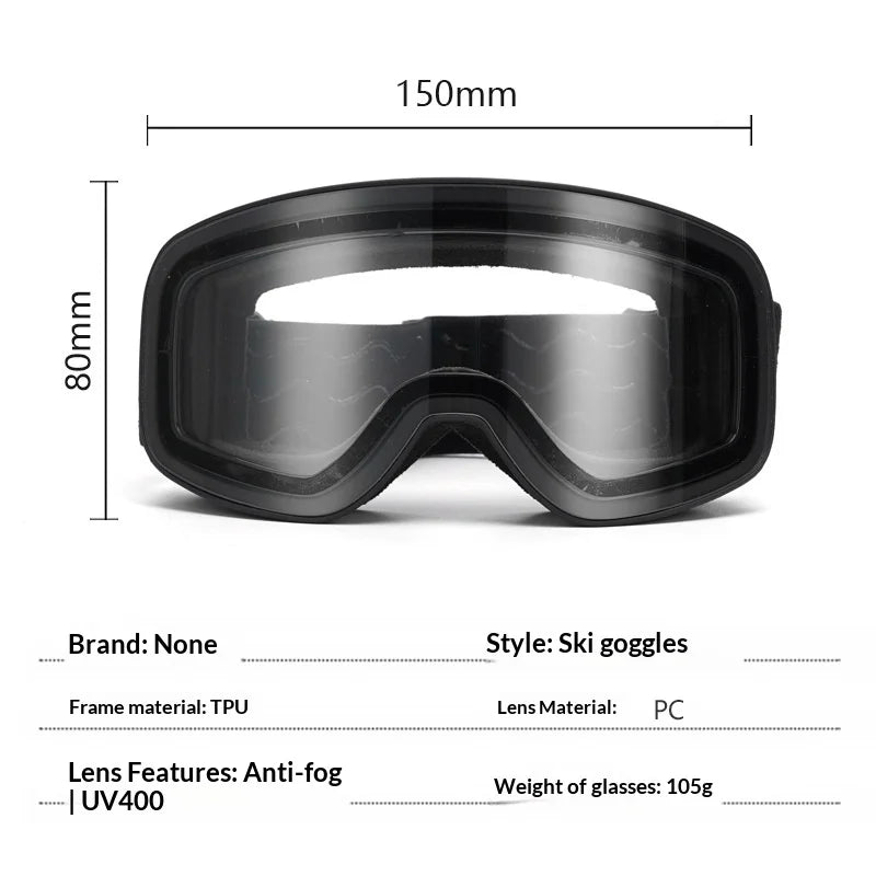 New Children Kids Skiing Goggles 4-15 years old Professional Anti-fog Child Snowboard Goggles UV400 Kids Ski Mask Glasses