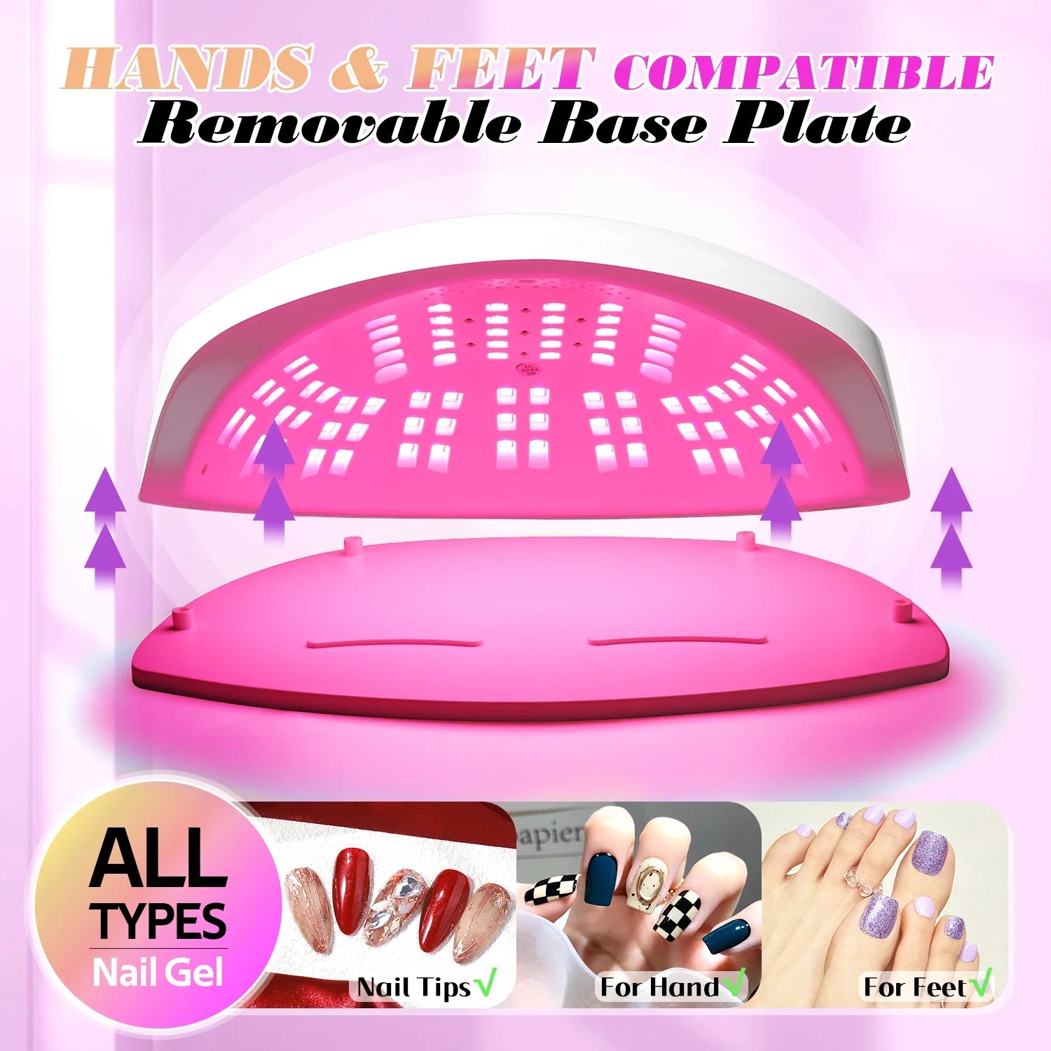 84 LEDS Nail Dryer LED Nail Lamp UV Lamp for Curing All Gel Nail Polish Motion Sensing Manicure Pedicure Salon Tool Big Space