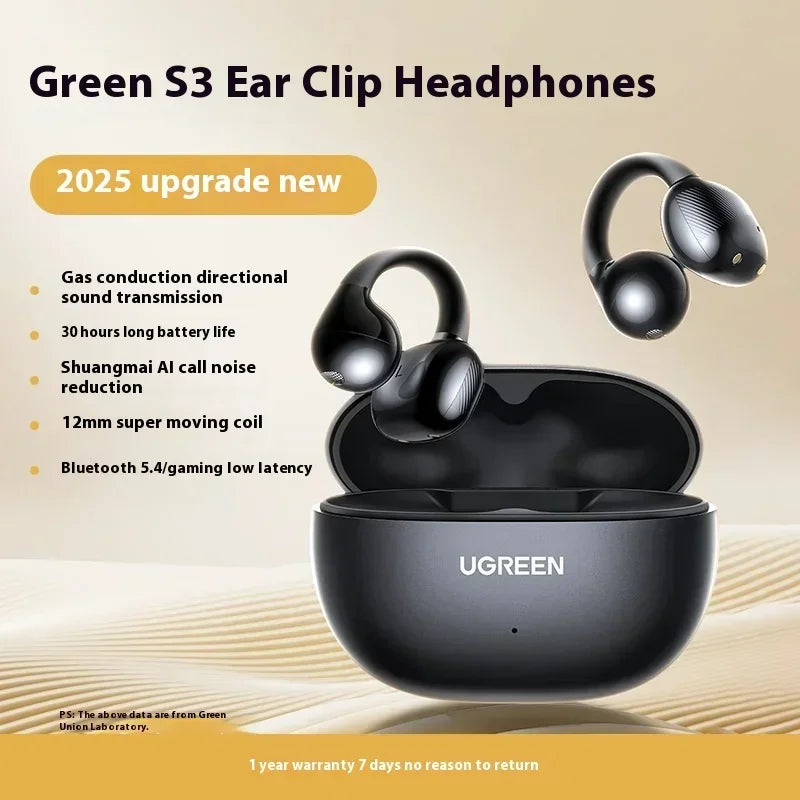 Ugreen Hitune S3 Earphones Hifi Sound Stereo Noise Reduction Outdoor Customized Open Ear Hook Tws Wireless Bluetooth Earphones