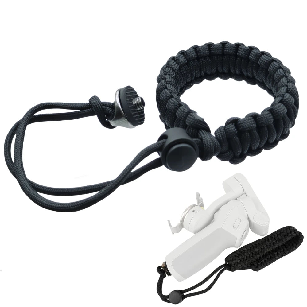 Nylon Wrist Strap Safety Anti-lost Hand Band With 1/4 Metal Screw Base For Insta360 X5/X4 Dji Action 5 Pro Camera Adjustable