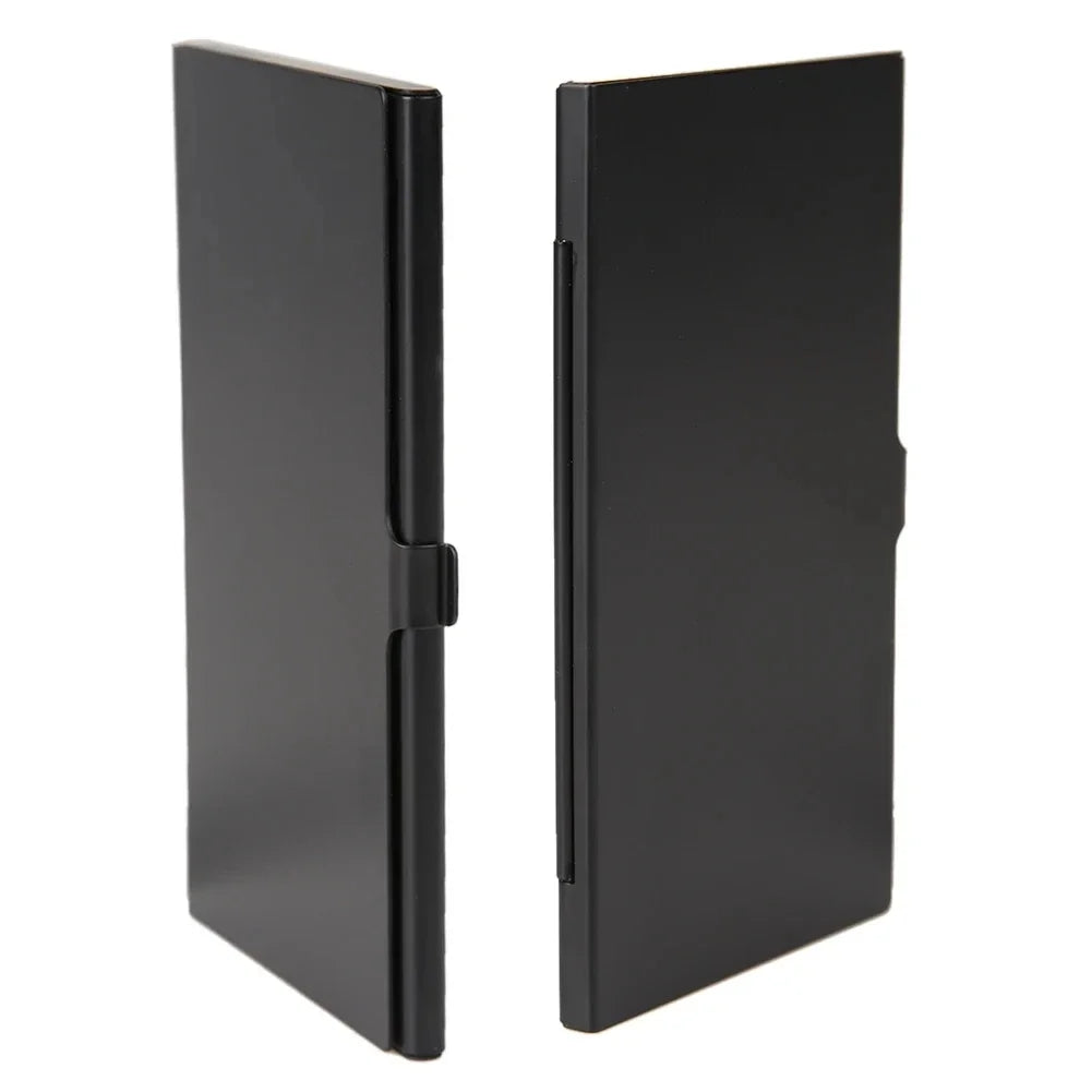 12 Slots Micro SD TF Card Holder Storage Case Ultra Slim Credit Card Size Lightweight Portable Black Memory Card Organizer