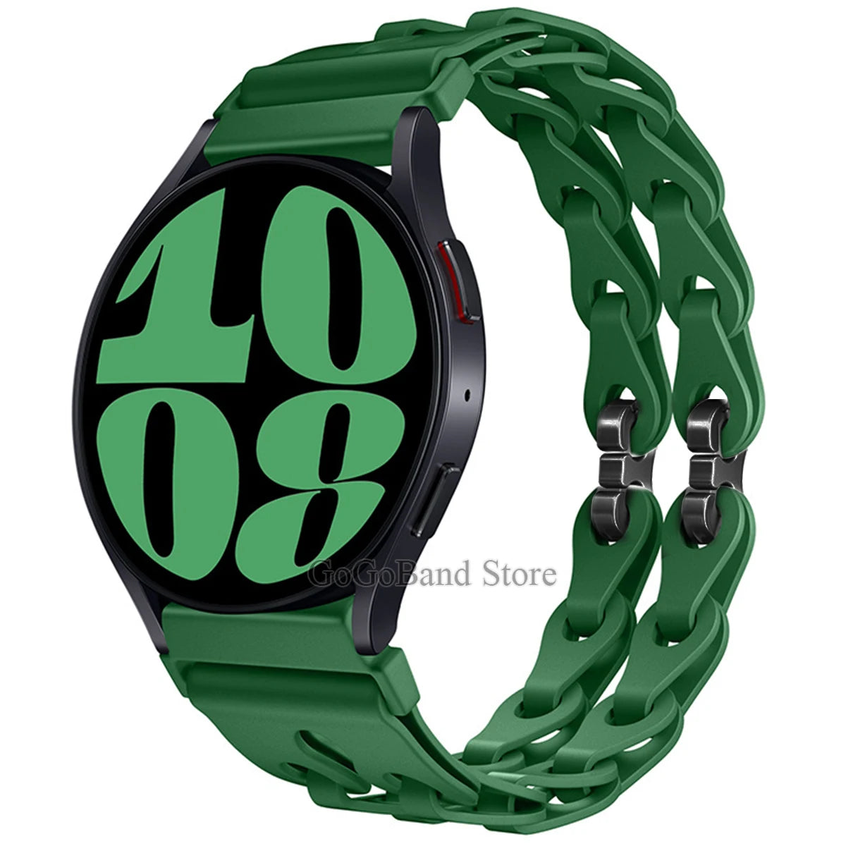 22mm 20mm Chain Strap for Samsung Galaxy Watch 7 6 5 4 6Classic Silicone Band for Huawei GT4 3Pro for Amazfit GTR 4/GTS Bracelet