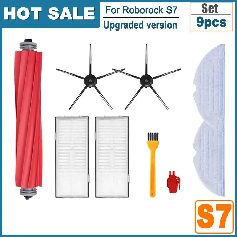 Accessories For Xiaomi Roborock S7 S70 S7Max T7S T7S Plus HEPA Filter Mop Cloth Main Side Brush Robot Vacuum Cleaner Spare Parts
