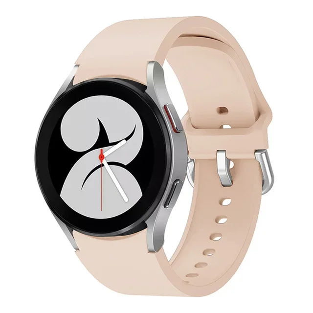 No Gap Silicone Strap For Samsung Galaxy Watch 6/4 Classic 47mm/43mm 5 Pro 45mm Bracelet Band For Galaxy Watch 7/6/5/4 40mm 42mm