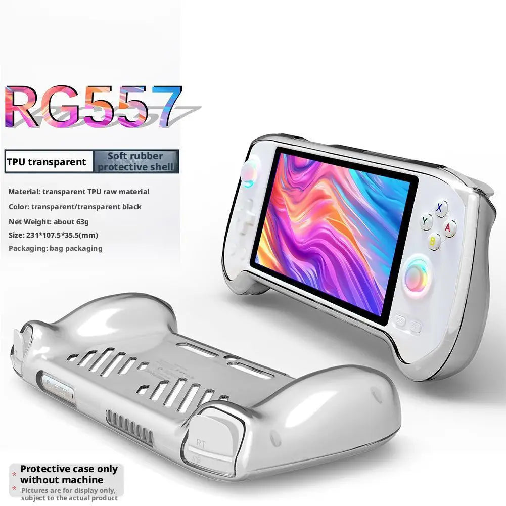 1Pcs Transparent TPU Case For Anbernic RG557 Handheld Game Console Protective Cover Anti-Scratch Anti-fall Storage Cover Case