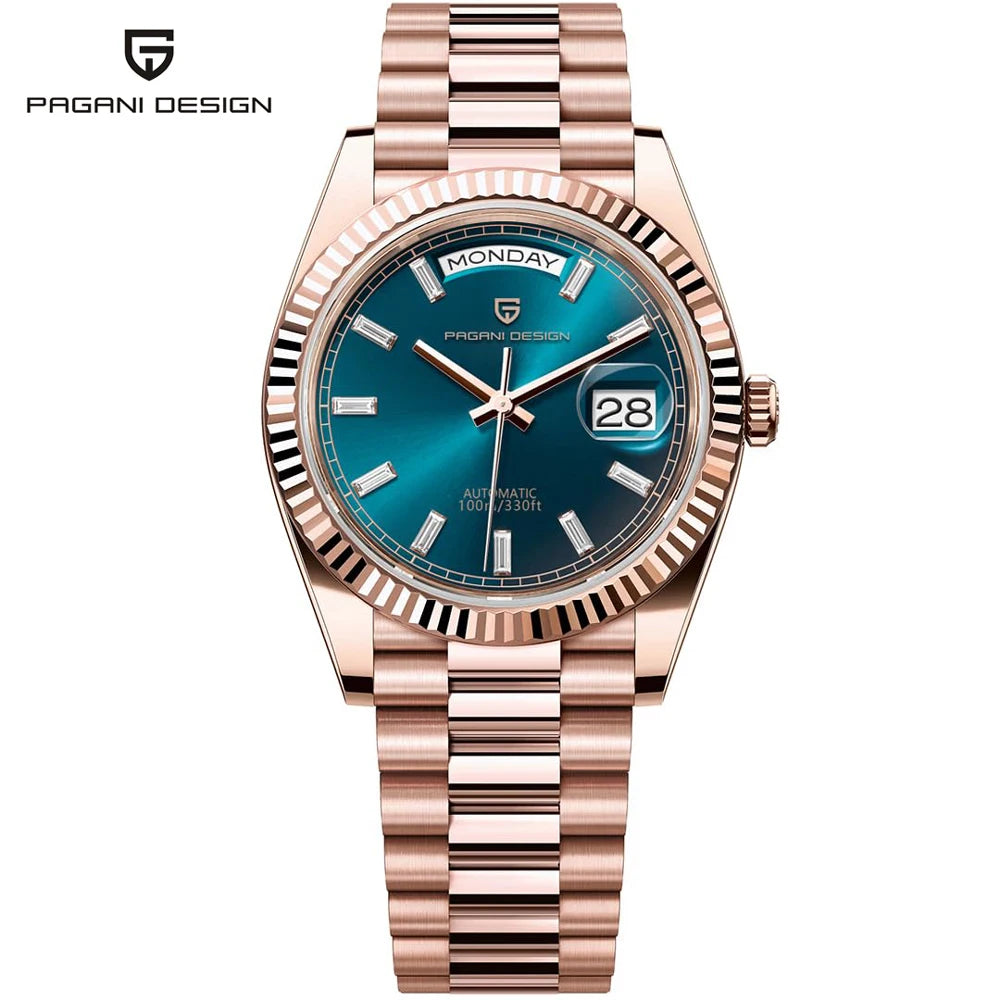 2026 New PAGANI DESIGN DD36 Rose Gold Men's Watches Luxury Mechanical Automatic Watch For Men Date Waterproof AR Sapphire Clock