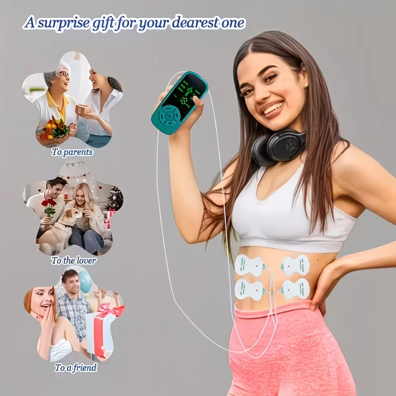 3-in-1 / Unit & Massager Device with Portable Muscle Stimulator Suitable for Back, Full Body, USB/Battery-Powered, Multi-Intensi
