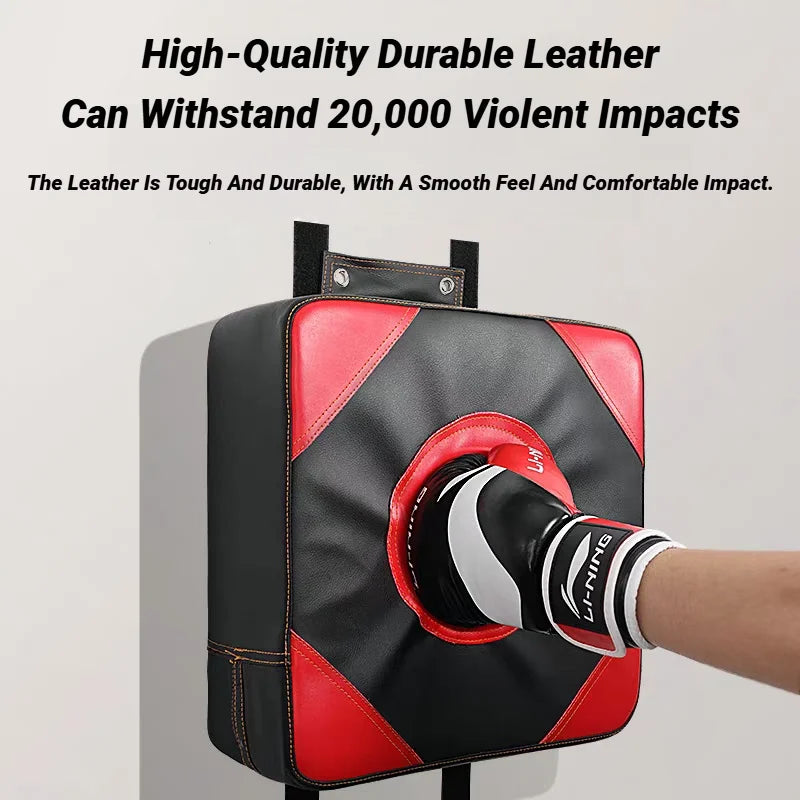 Adjustable Wall Punching Leather Pad Boxing Target Blocking Wall-Mounted Taekwondo Training Sandbags Fighting Gear Room Home Use