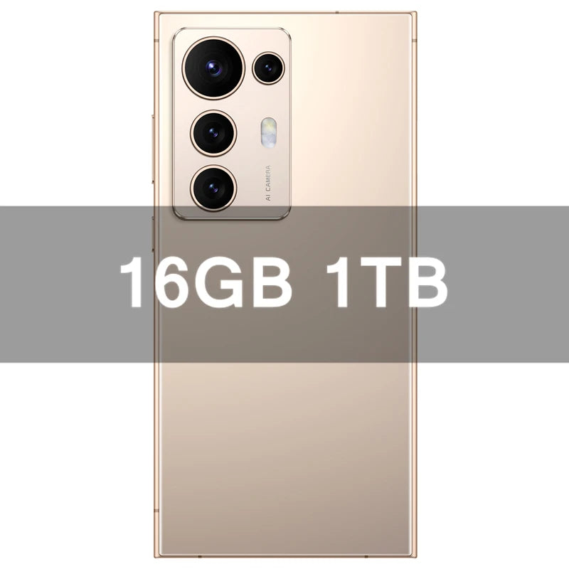 S25 ultra New smartphone 7.3inch HD 8000Mah Screen 16GB+1TB Android14 cellulare CellPhone 5G Mobile Dual Sim Face Unlocked AC24