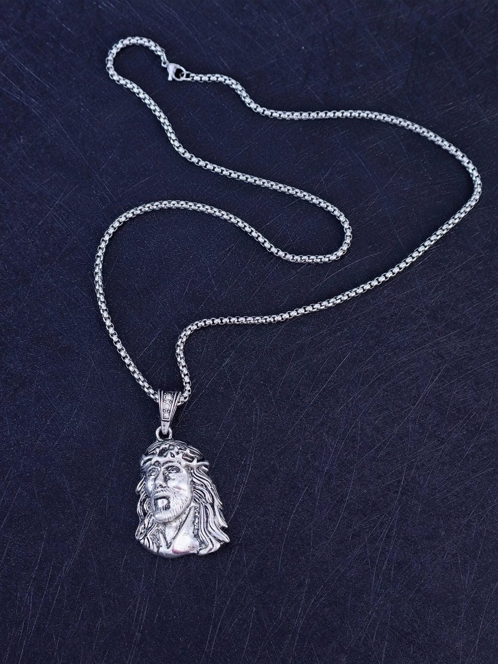 6 Sizes Hip Hop Punk Style God Jesus Head Deluxe Gold Plated Pendant Collar Necklace Figaro Chain Men Women Jewelry