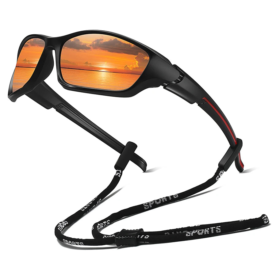 With Chain Fashion Men Women Running Mountaineering Fishing Sunglasses Driving Outdoor Sport Safety Protective Glasses