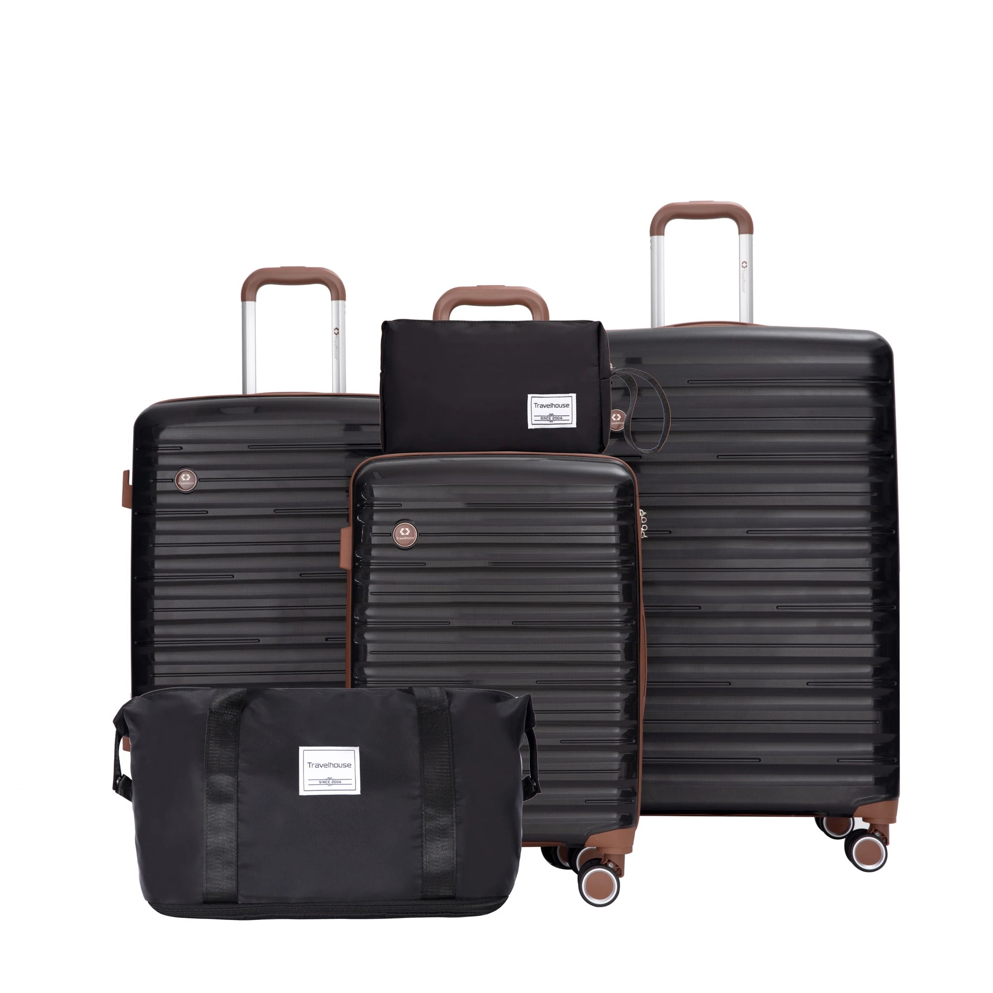 Luggage Sets 5 Piece, Suitcases with Double Spinner Wheels and TSA Lock, Hardcase 3 Set Luggage with Travel Duffle Bag