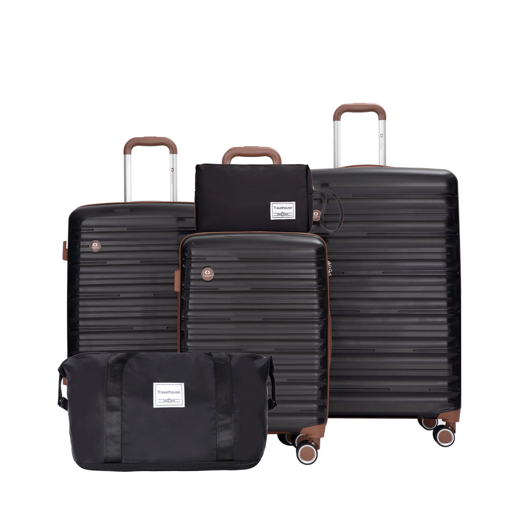 Luggage Sets 5 Piece, Suitcases with Double Spinner Wheels and TSA Lock, Hardcase 3 Set Luggage with Travel Duffle Bag