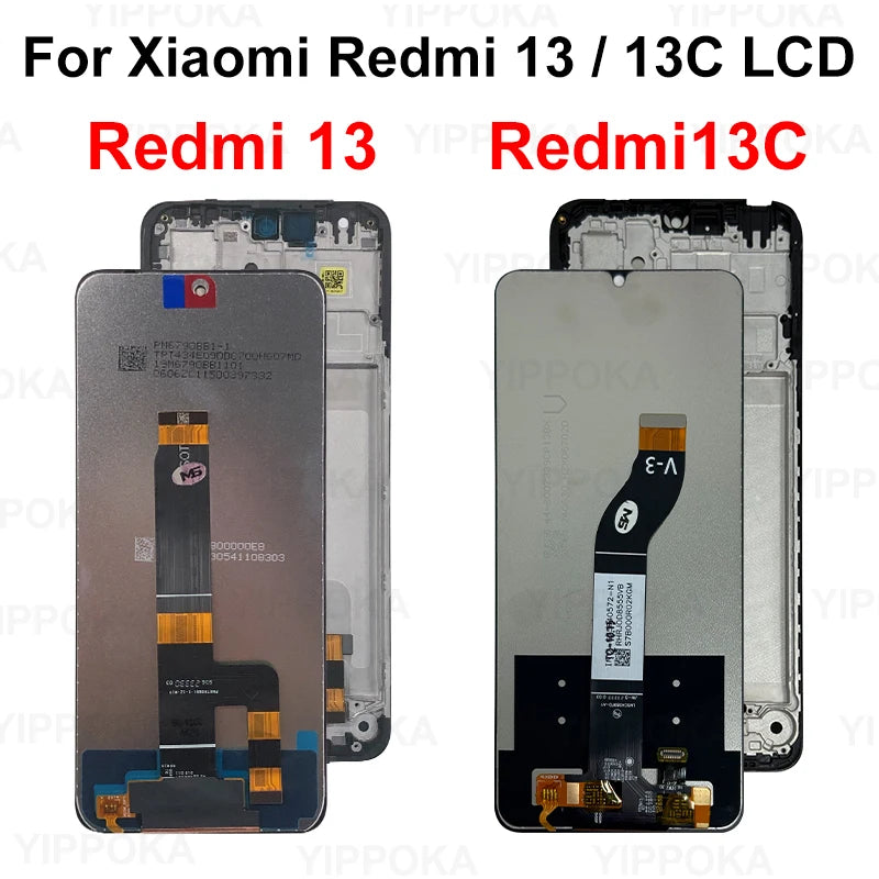A- IPS For Xiaomi Redmi 12C 22120RN86G 12 LCD 14R 14C Display Touch Screen Digitizer Replace For Redmi 13C LCD 13 Display 15 15C