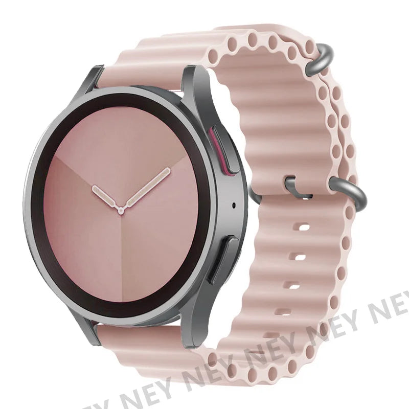 Ocean watch band For Samsung Galaxy Watch7 6 4-classic/5-Pro/active 2/Gear Silicone 22mm 20mm Bracelet Huawei GT 2 3 pro strap