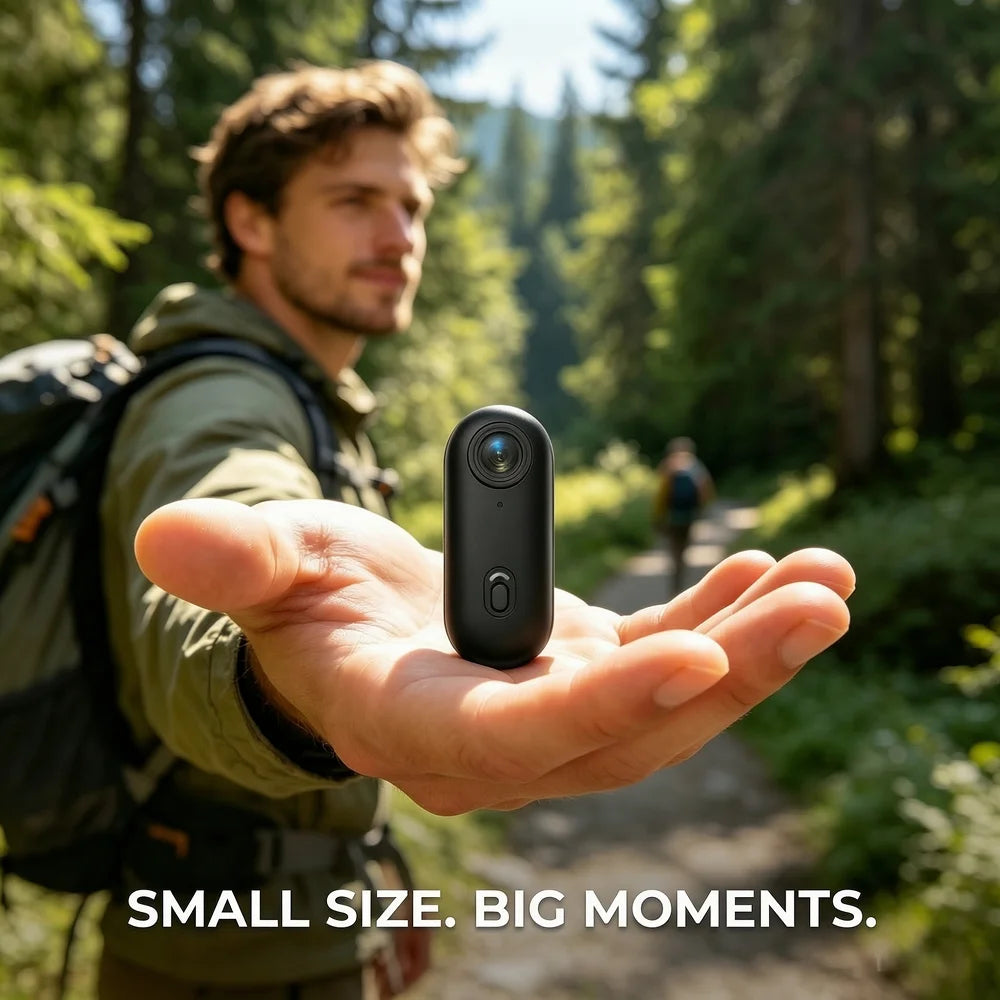 4K HD Mini Vlog Camera with WiFi Wireless Portable Action Body Cam for Sports Travel Photography Pocket Sized Video Recorder