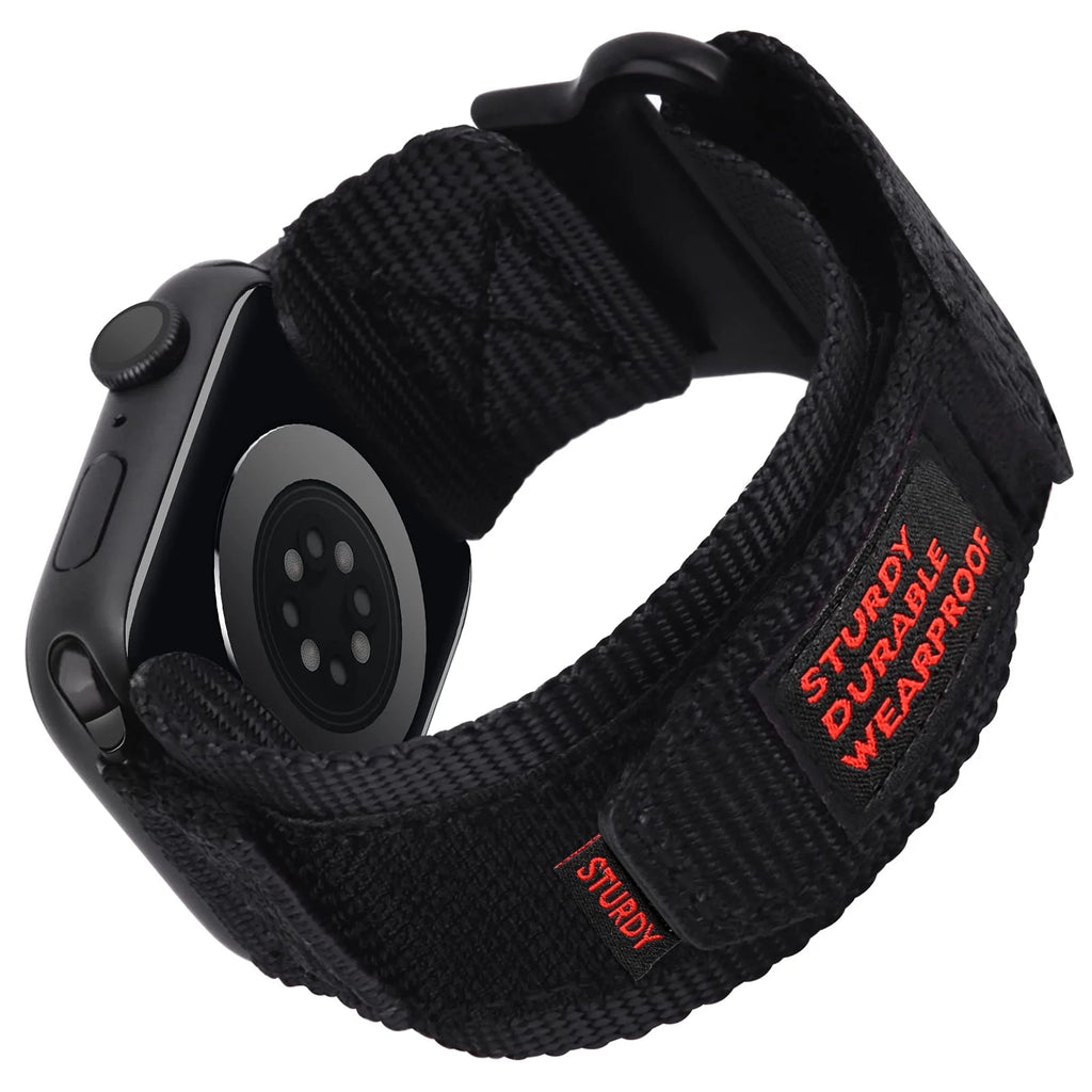 Nylon Woven Band Compatible with Apple Watch Series 9/8/7 6/5/4/SE Ultra 2/3 - Adjustable Strap for 49mm 46mm 42mm 44mm 45mm 40m
