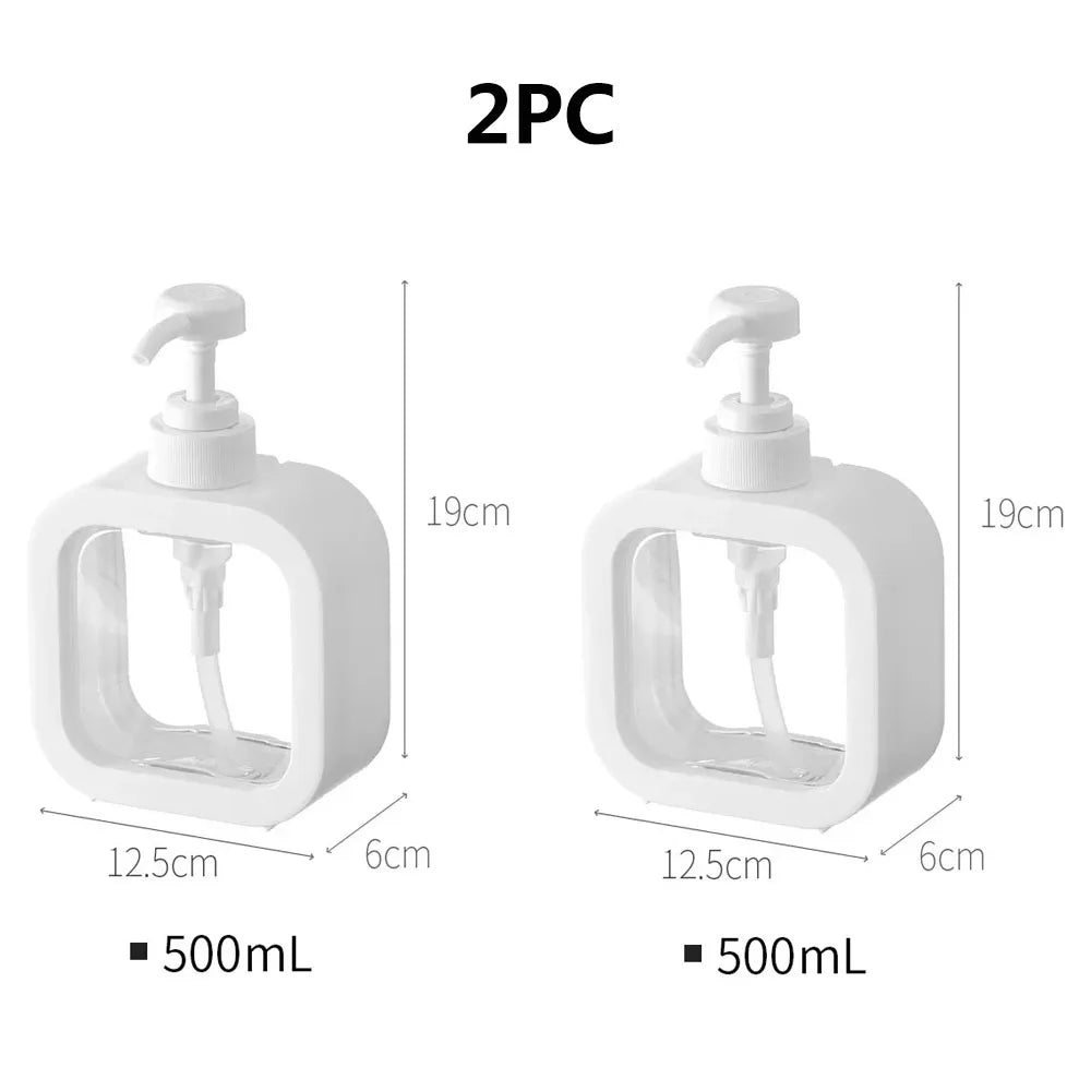 Empty bath pump bottle 300/500ml bathroom soap dispenser reusable lotion shampoo shower gel rack portable travel soap dispenser
