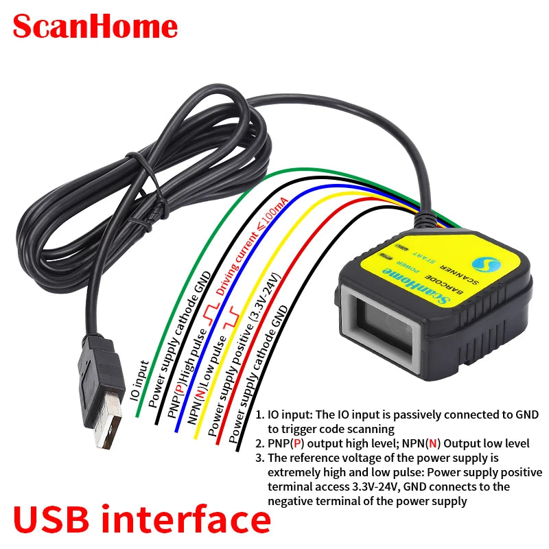 Embedded Barcode Scanner BarCode Reader Code Reader Fixed Mounted Code Engine Module USB 1D/2D QR PDF417 Code ScanSH-400