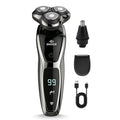 Men's three-blade electric shaver, USB charging, can choose to add , nose hair device,and  sideburns knife