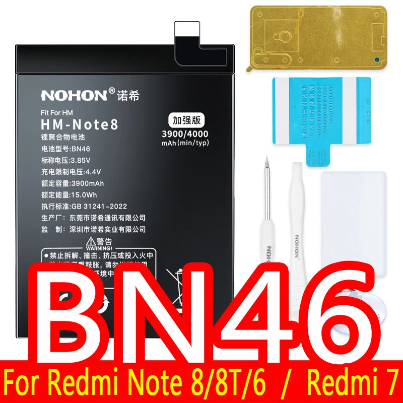 NOHON Battery For Xiaomi Redmi Note 10 Pro 9 9S 8 7 Mi 9 SE 8 Lite 9T Mix 4 Bateria BN57 BN53 BM4Y BM4J BM3L BM4E BM4F BN4A BN55