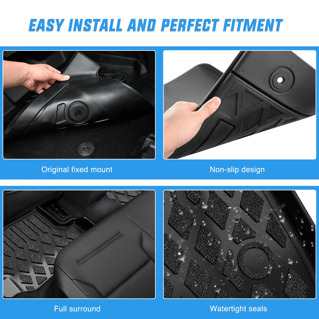 Nilight All-Weather TPE Floor Mats for Honda CRV (CR-V) 2012 2013 2014 2015 2016 2017 2018 2019 2020 2021 2022 2023 2024 2025,Custom Fit Waterproof Anti-Slip Floor Liners, Car Interior Protection Heavy Duty Floor Liners