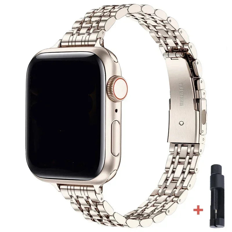 Stainless Steel Strap For Apple Watch Ultra 2 Band 49mm 42 44mm Metal Bracelet iWatch Series 10 46mm 9 8 7 6 SE 5 4 3 45mm 41mm