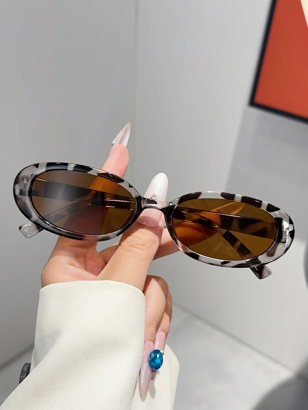1PC/4Pcs Fashionable Mixed Glasses Set, Oval Glasses, Chic Black, Tortoise Shell Glasses, Suitable for Daily Wear
