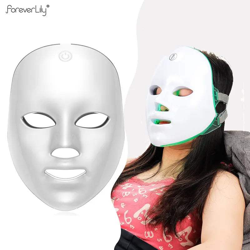 Wireless LED Face Mask 7 Colors Rechargeable Portable Facial Mask Skin Rejuvenation Skin Care Beauty Device