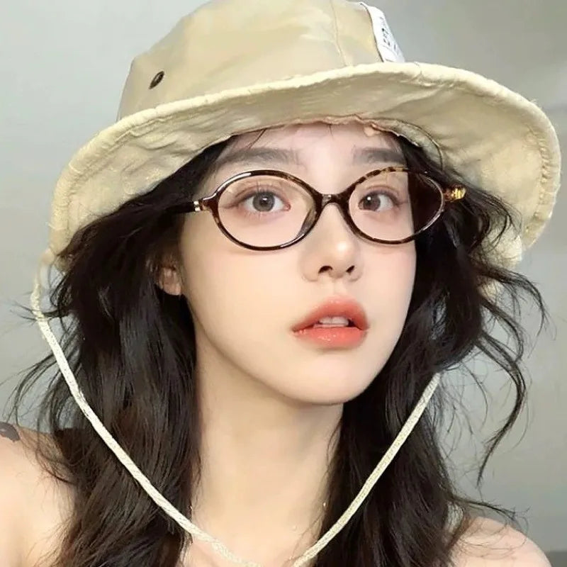Y2K Oval Anti Blue Light Blocking Glasses Women's Clear Anti Radiation Filter Glasses Anti Radiation Eyeglass